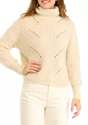 Oak & Trellis Women's Cowl Neck Sweater, Ivory, Medium | Belk