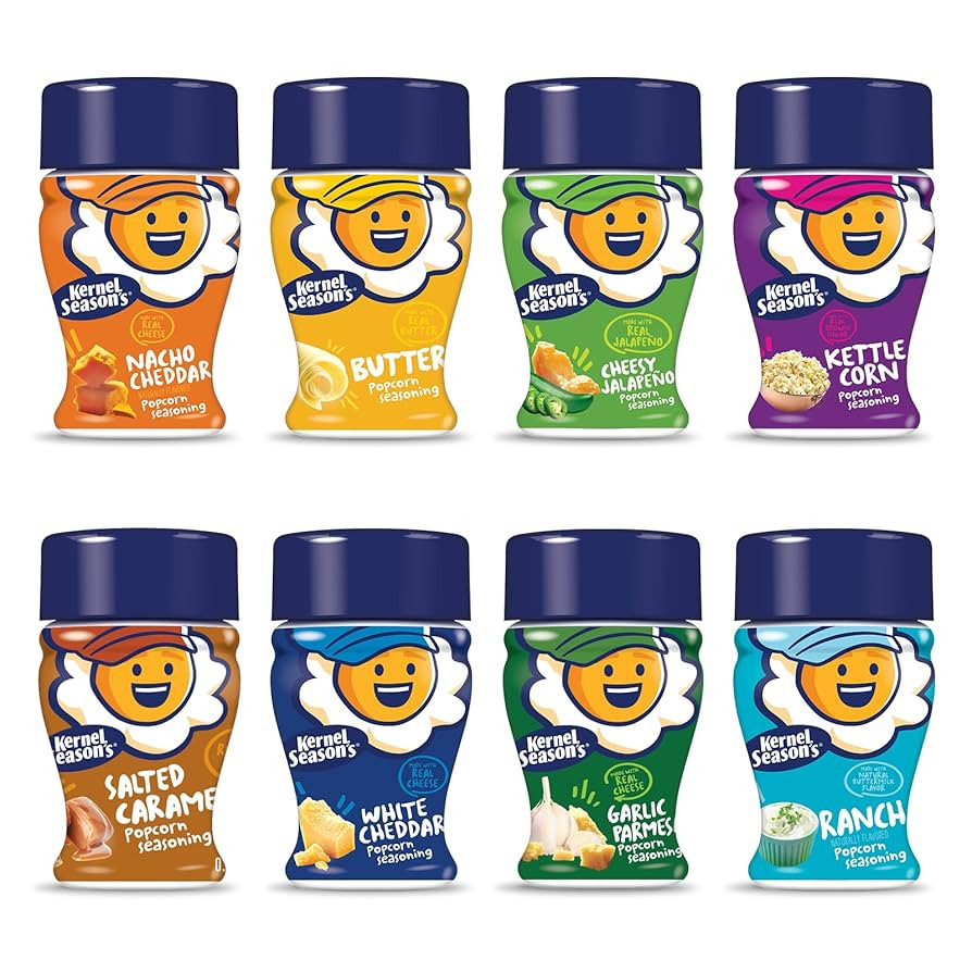 Kernel Season's Popcorn Seasoning Mini Jars Variety Pack, 0.9 Ounce (Pack of 8) | Amazon (US)