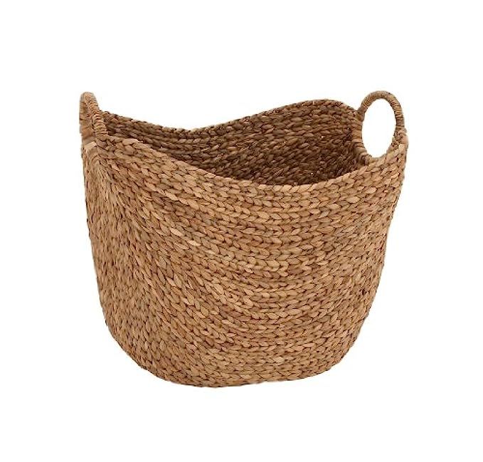 Deco 79 Large Seagrass Woven Wicker Basket with Arched Handles, Rustic Natural Brown Finish, as Coas | Amazon (US)