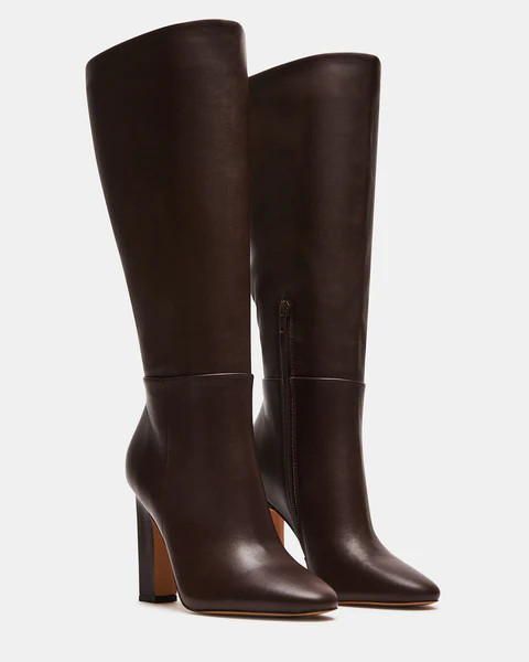 ARCHERS BROWN LEATHER WIDE CALF | Steve Madden (US)