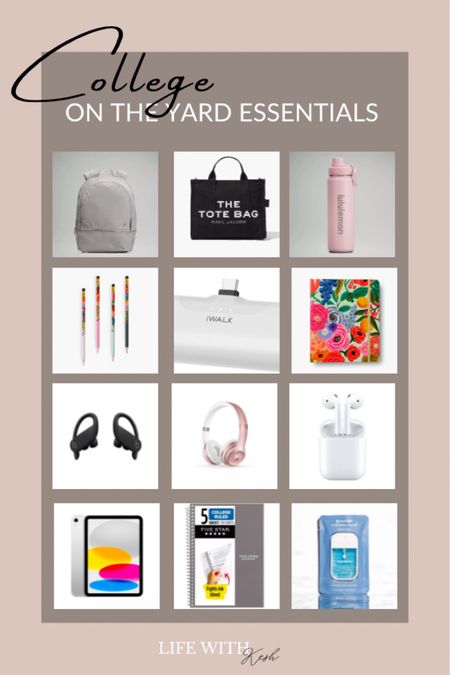 On the yard college campus essentials! 

#LTKtravel #LTKU #LTKitbag