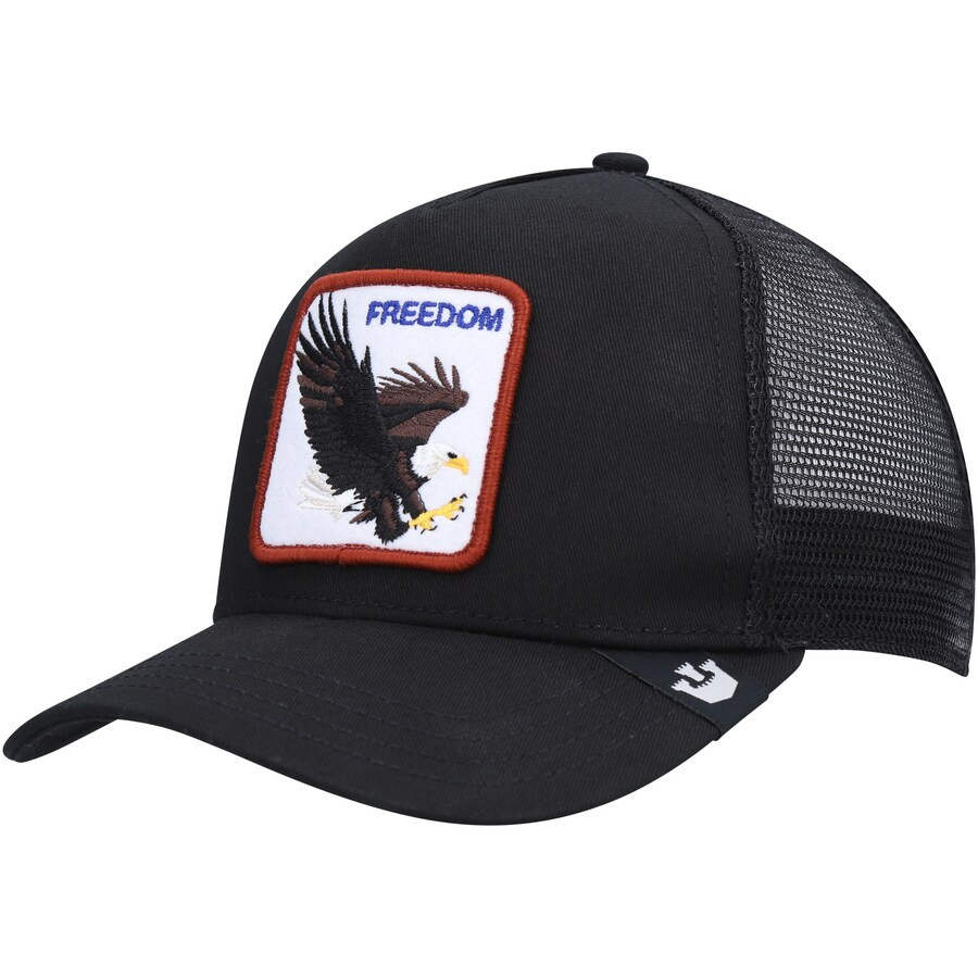 Goorin Bros The Freedom Eagle Trucker Snapback Hat - Black | Lids