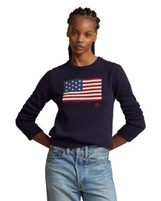 Ralph Lauren American Flag Cotton Crewneck Sweater | Bloomingdale's Women | Bloomingdale's (US)