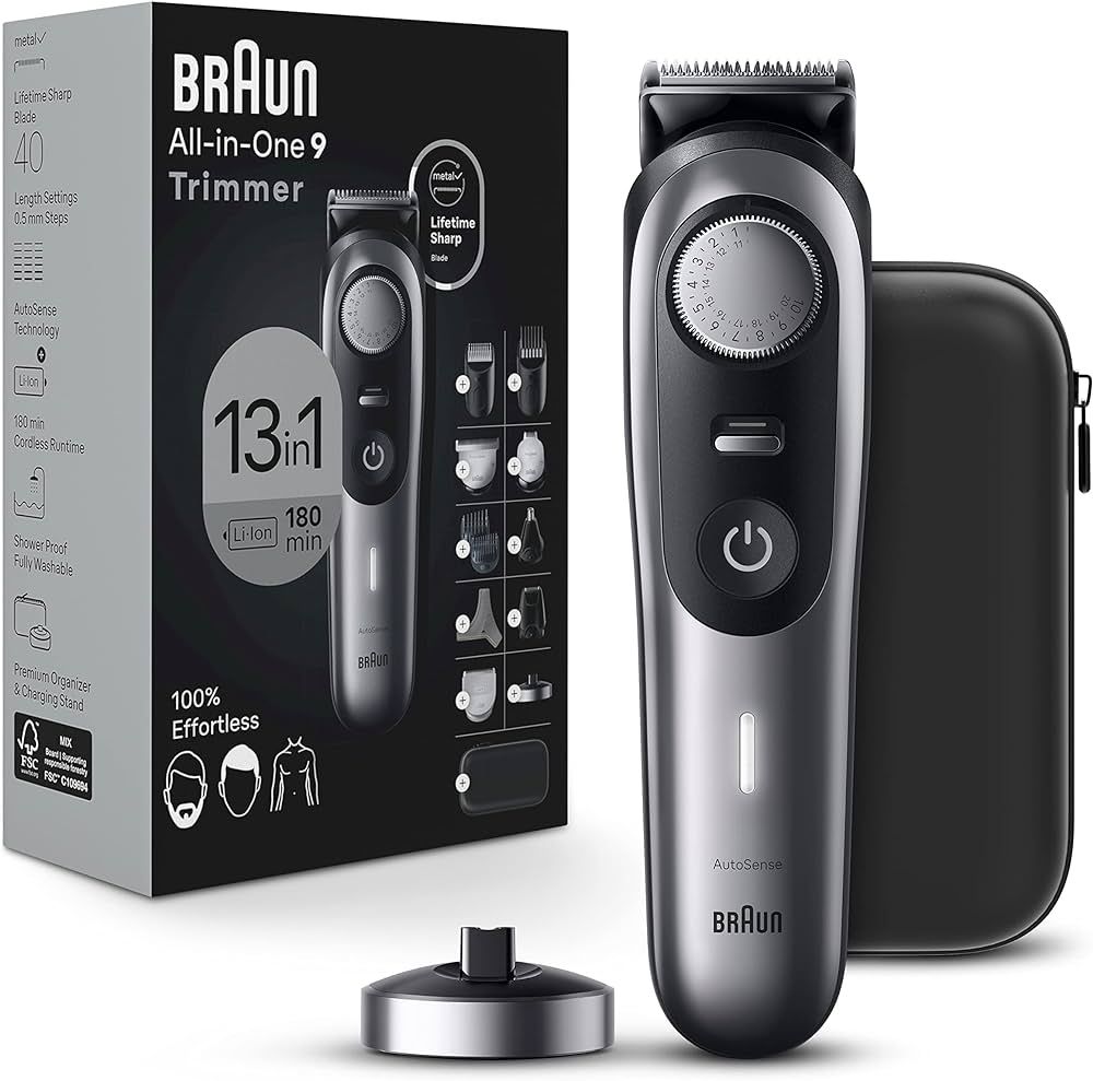 Braun All-in-One Style Kit Series 9 9440, 13-in-1 Trimmer for Men with Beard Trimmer, Body Trimmer f | Amazon (US)