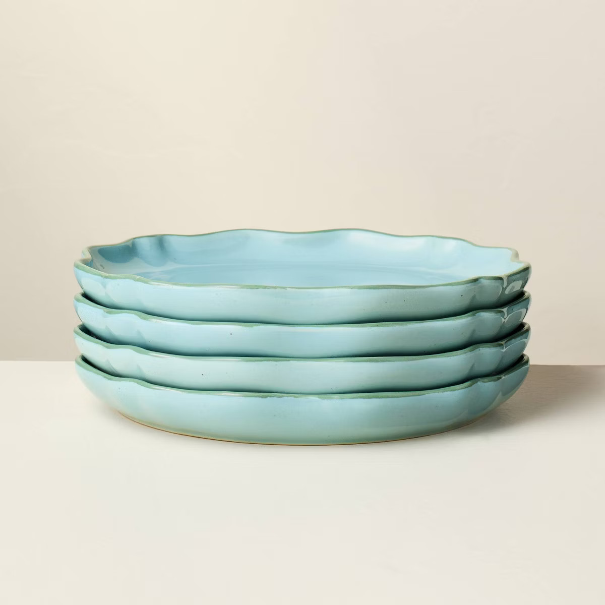 4pk 6.5" Irregular Edge Recycled Ceramic Appetizer Plates - Hearth & Hand™ with Magnolia | Target