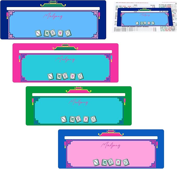 Faccito 4 Pcs Mahjong Card Guide and Line Finder for Strategy Tool for Beginners, for Travel, Par... | Amazon (US)