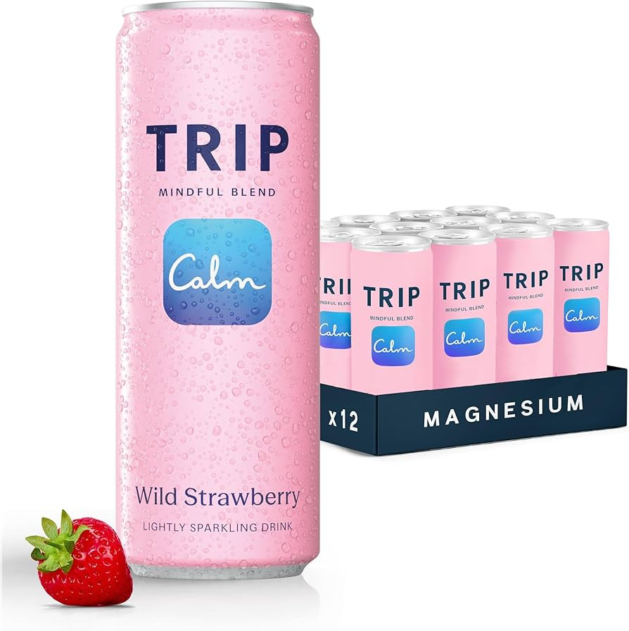 TRIP Lightly Sparkling Adaptogen Drink, Non Alcoholic Drink with Magnesium, Ashwagandha, Lions Ma... | Amazon (US)