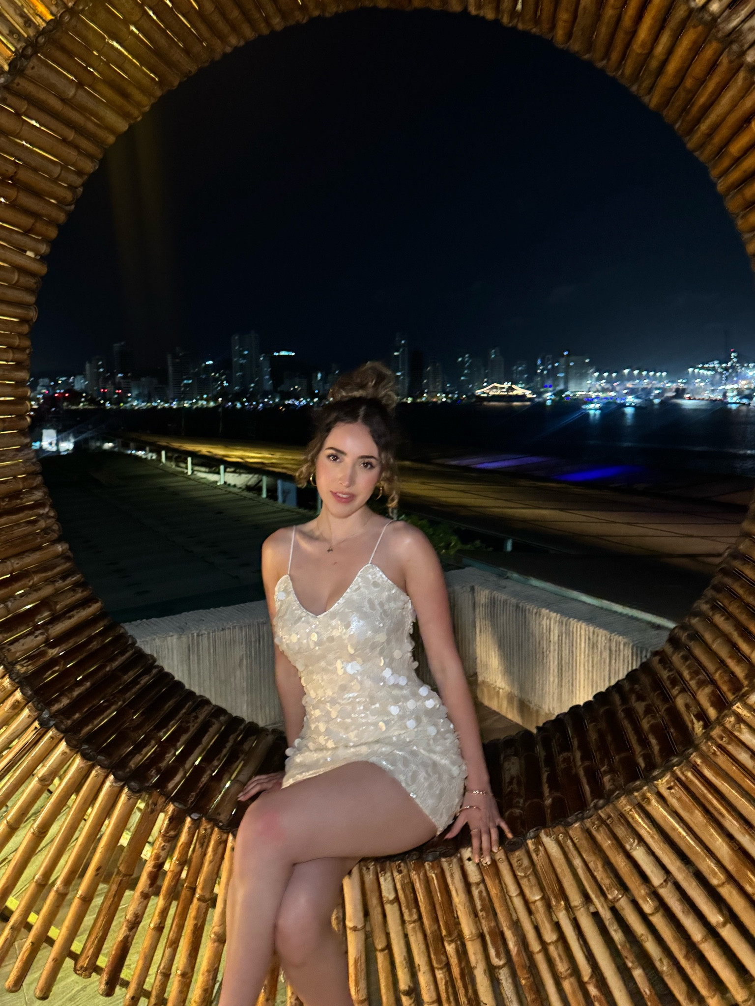 The cutest vacay night out white sequin dress 🤍