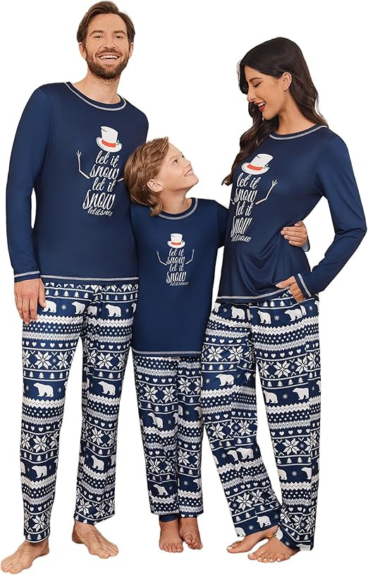 Ekouaer Matching Family Sets Christmas Pajamas Set Xmas PJS Sleepwear Soft Christmas Matching Jam... | Amazon (US)
