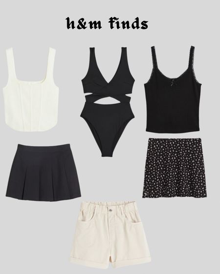 H&M finds 🖤 pleated skirt, high waisted shorts, black & white minimalist

#LTKstyletip #LTKFind #LTKfit