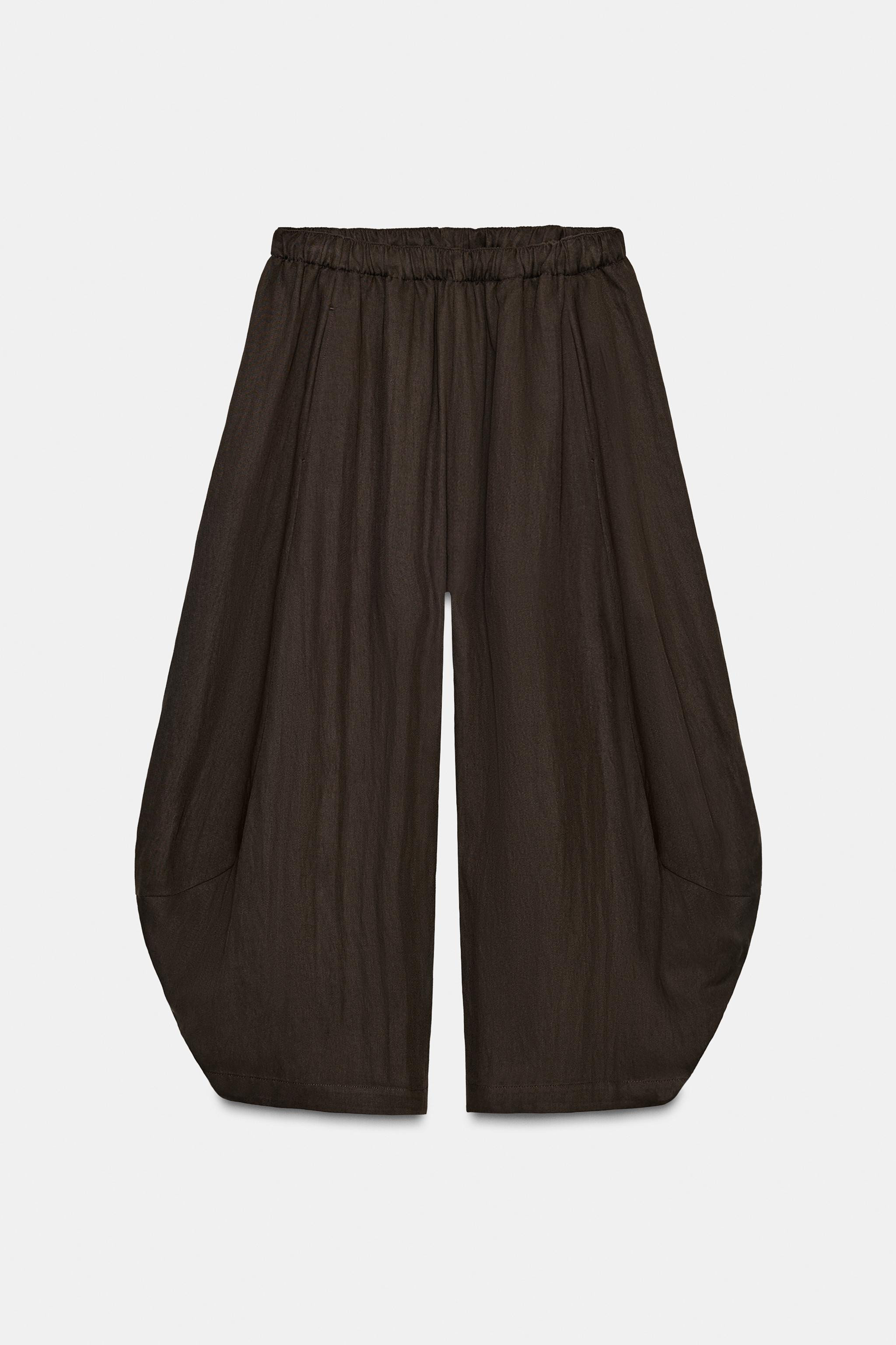 ZW COLLECTION TEXTURED VOLUME TROUSERS | Zara UK