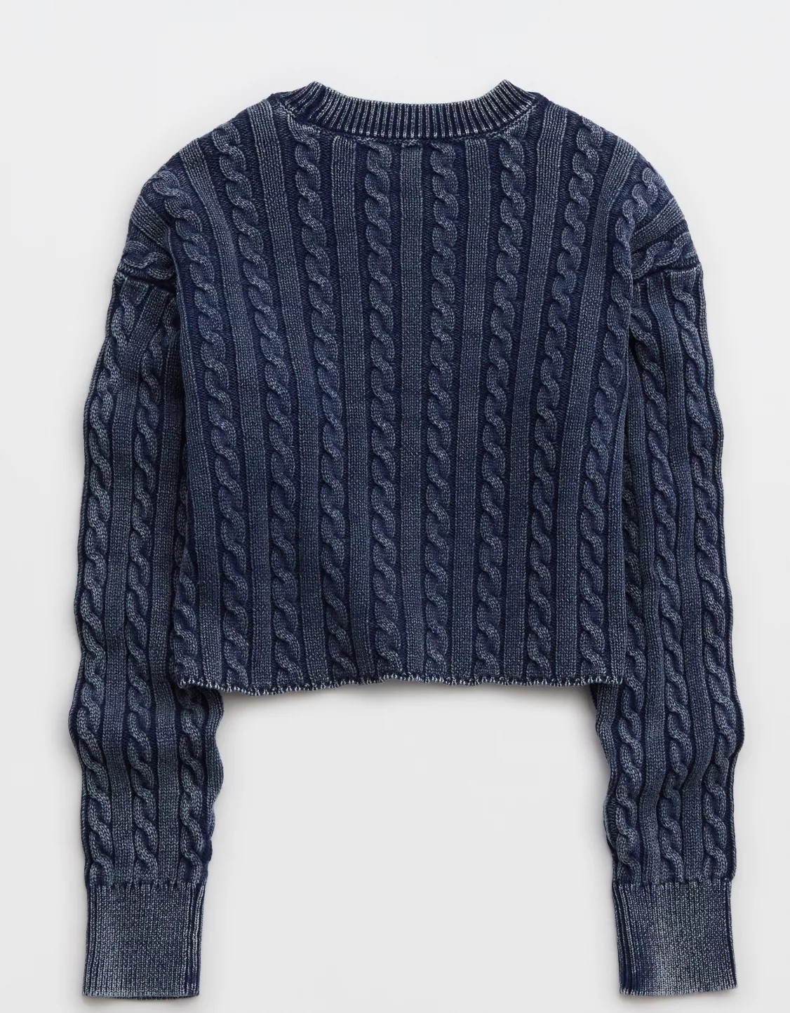 Aerie Mini Cable Cropped Sweater | Aerie