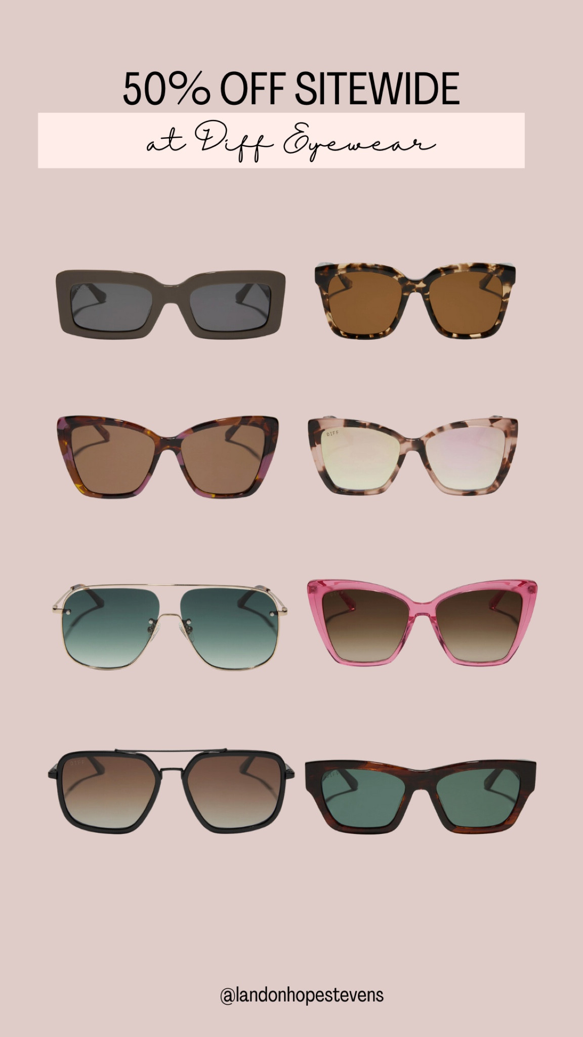 🕶 50% Off Diff Eyewear – Black Friday Sale!
Upgrade your accessory game with 50% off sitewide at Diff Eyewear 🛍✨ From trendy cat-eye frames to timeless aviators, find your perfect pair now. Don’t miss this deal—styles are going fast! 👓

#BlackFriday2024 #DiffEyewear #ChicAccessories #SunglassesAddict #LTKSeasonalStyle

#LTKStyleTip #LTKHoliday #LTKCyberWeek