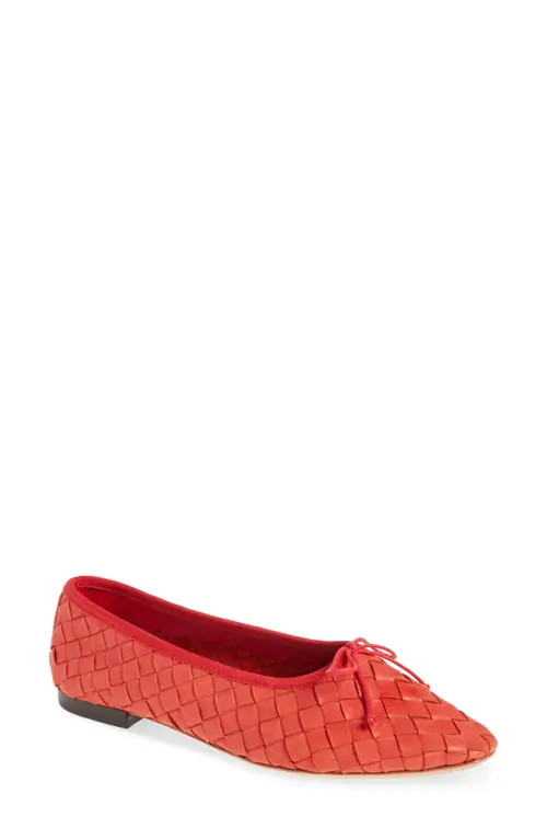 Loeffler Randall Landry Woven Ballet Flat in Red at Nordstrom, Size 7.5 | Nordstrom