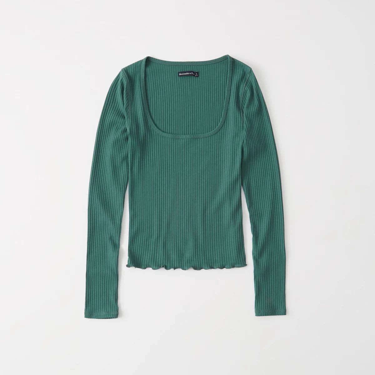 Long-Sleeve Square Neck Tee | Abercrombie & Fitch US & UK