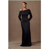 Avery Long Sleeve Maxi Dress - Black I MESHKI I Size XS | MESHKI US