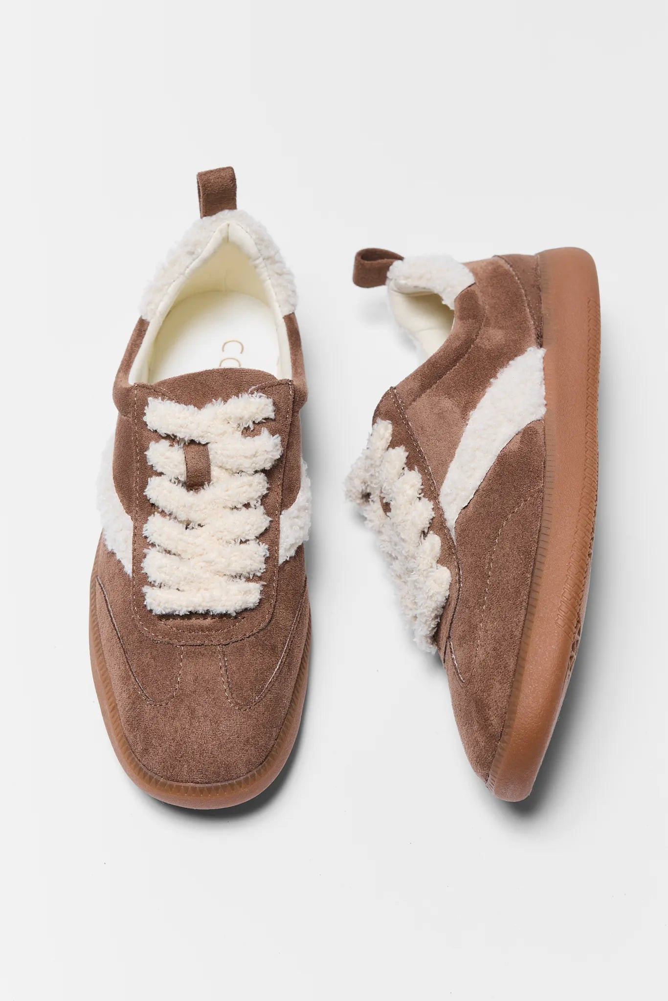 Winona Brown Sherpa Sneakers | Avara