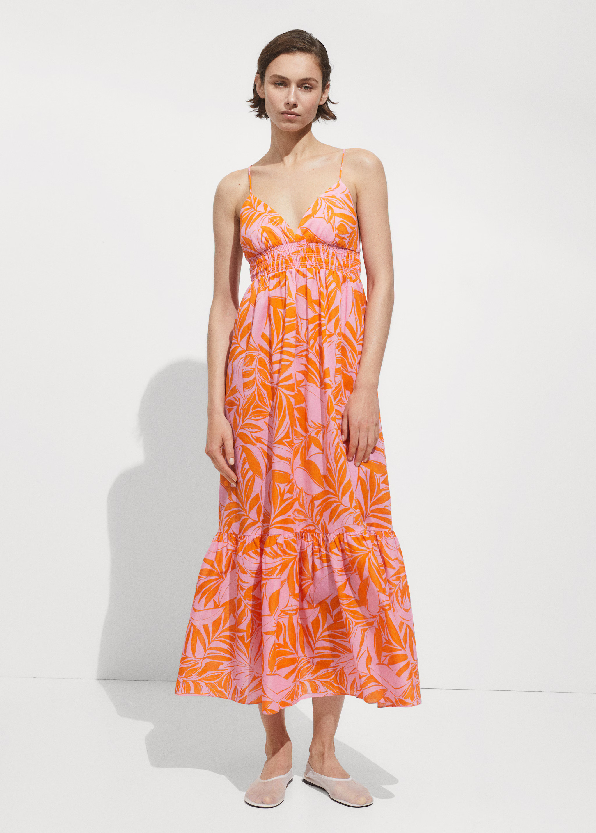 Long printed dress - Women | MANGO USA | Mango (US/MX/AU)