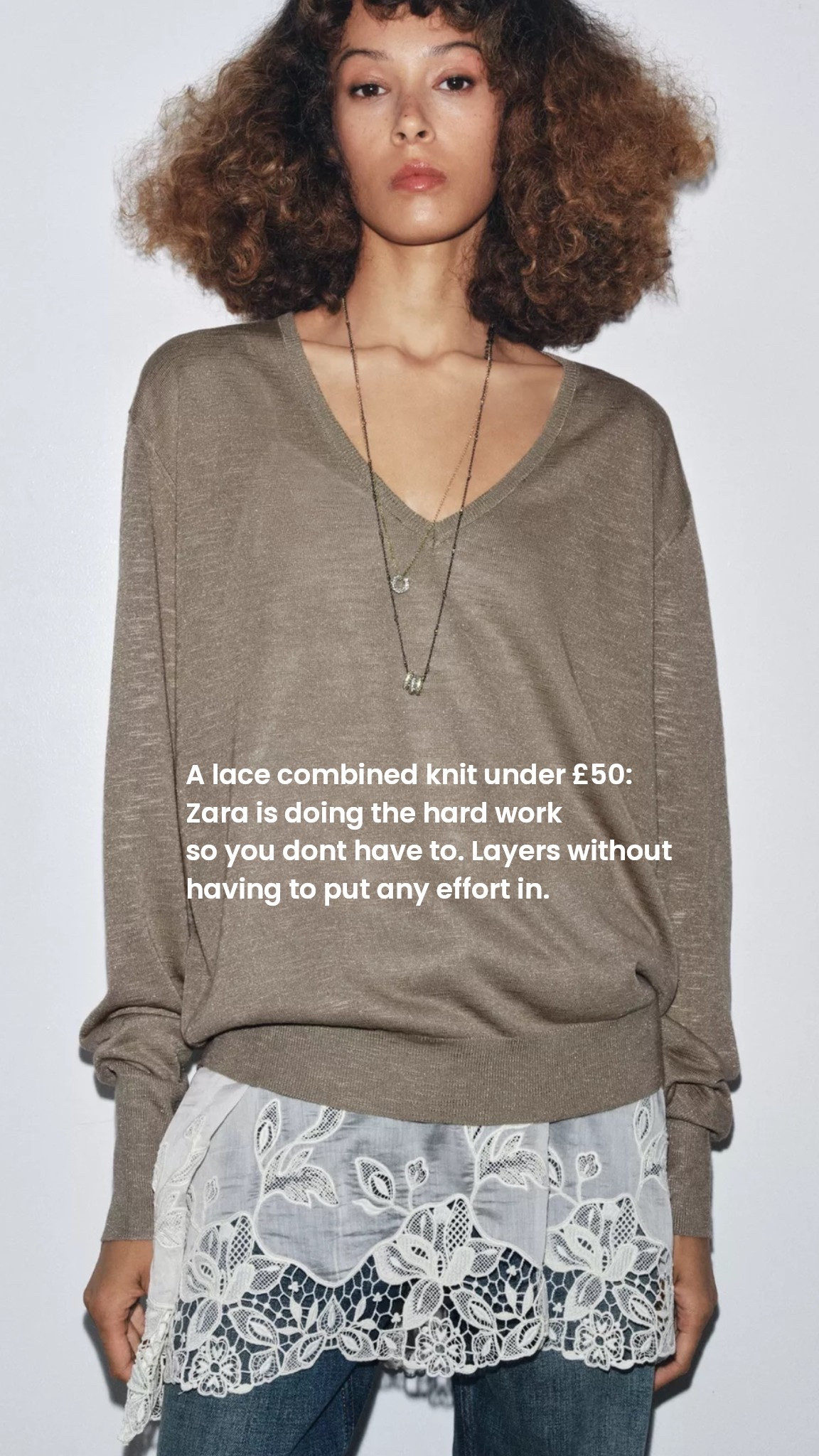 Zara lace trim sweater - knitwear trend for autumn 2025 and an easy way to update your capsule wardrobe and daily outfits with no effort to take the stress out of getting dressed this season #LTKFashionMonth

#LTKuk #LTKautumn