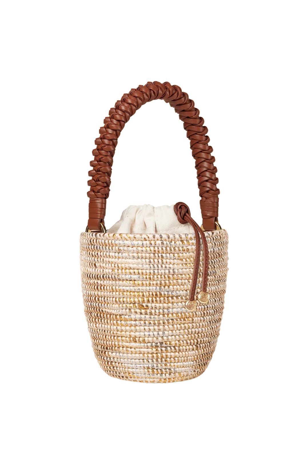 Woven Handle Lunchpail in Metallic Melange | Over The Moon
