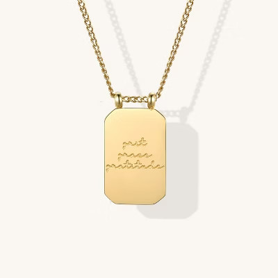 Mantra Jewelry - Grit Grace Gratitude - Necklace Yellow Gold One Size | Target