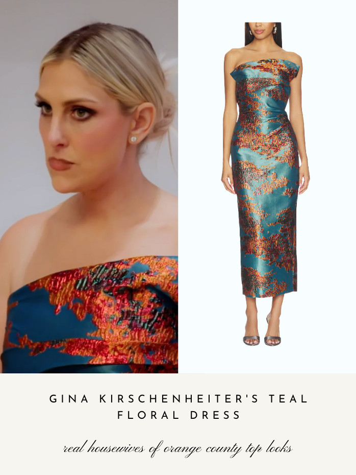 Gina Kirschenheiter's Teal Floral Dress 

 