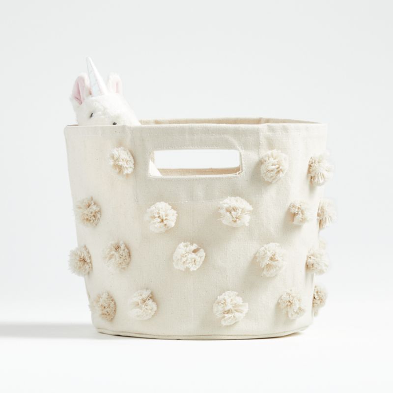 Pehr Natural Pom Pom Pint Bin + Reviews | Crate and Barrel | Crate & Barrel