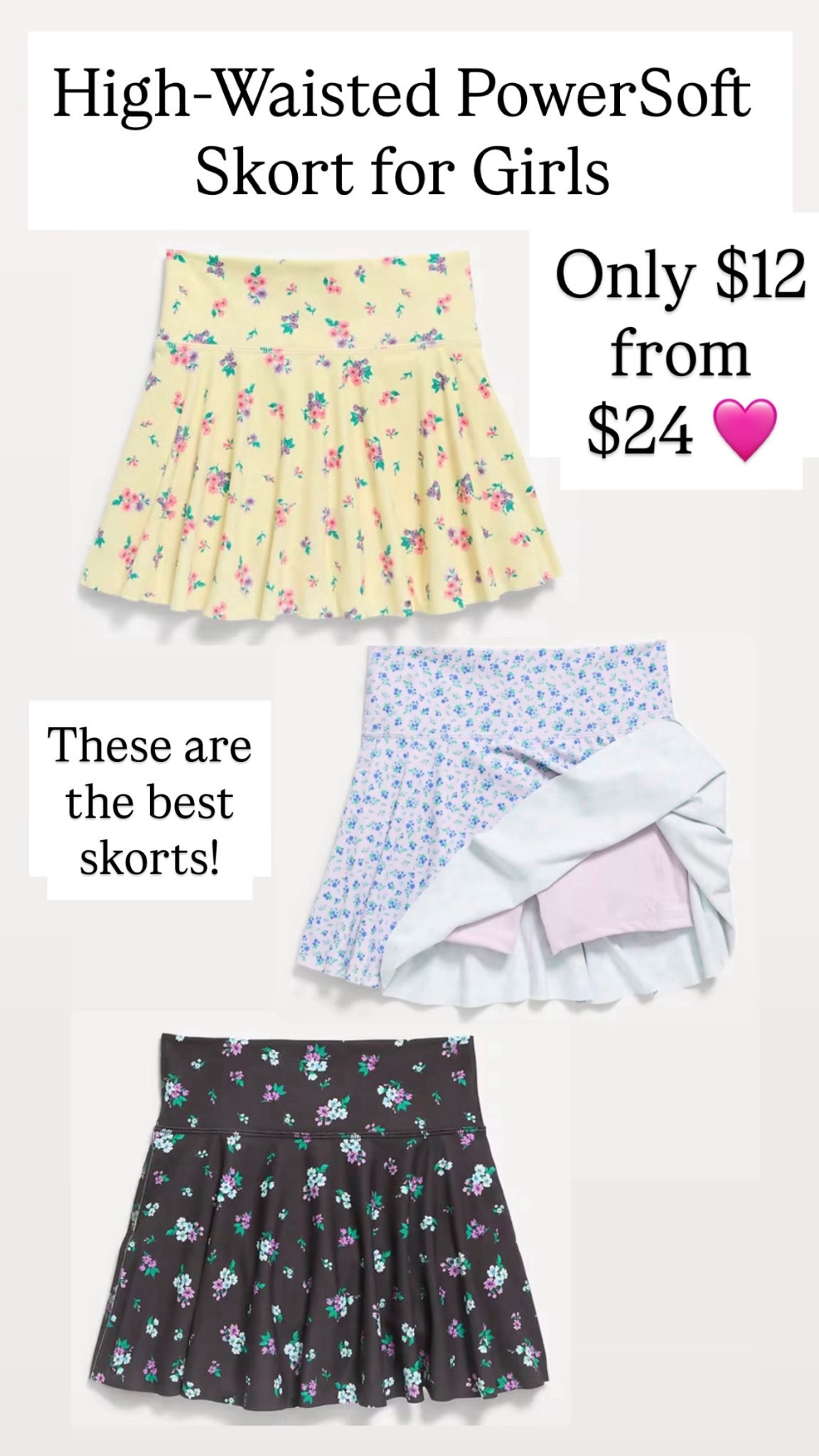 High waisted Powersoft skorts for girls 

#LTKootd #LTKSaleAlert