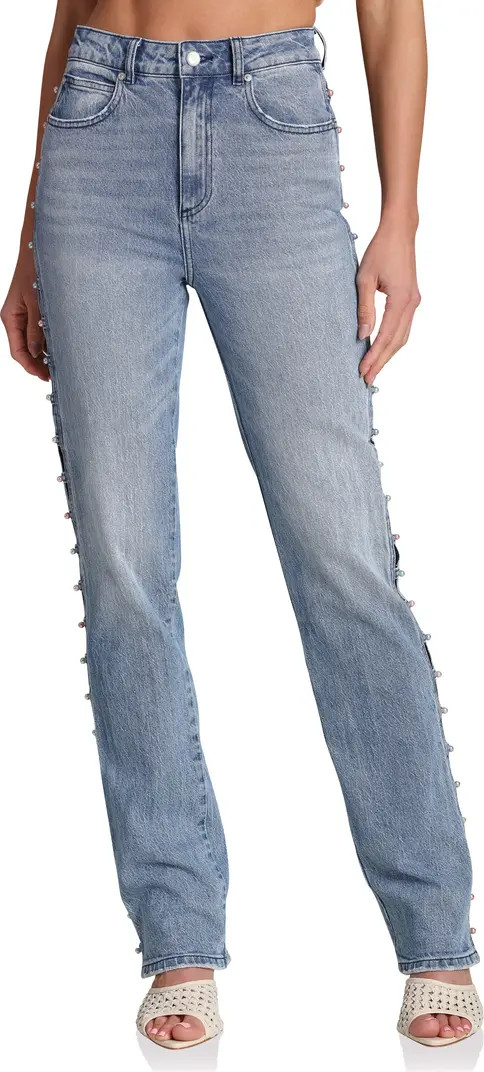 Embellished Straight Leg Jeans | Nordstrom
