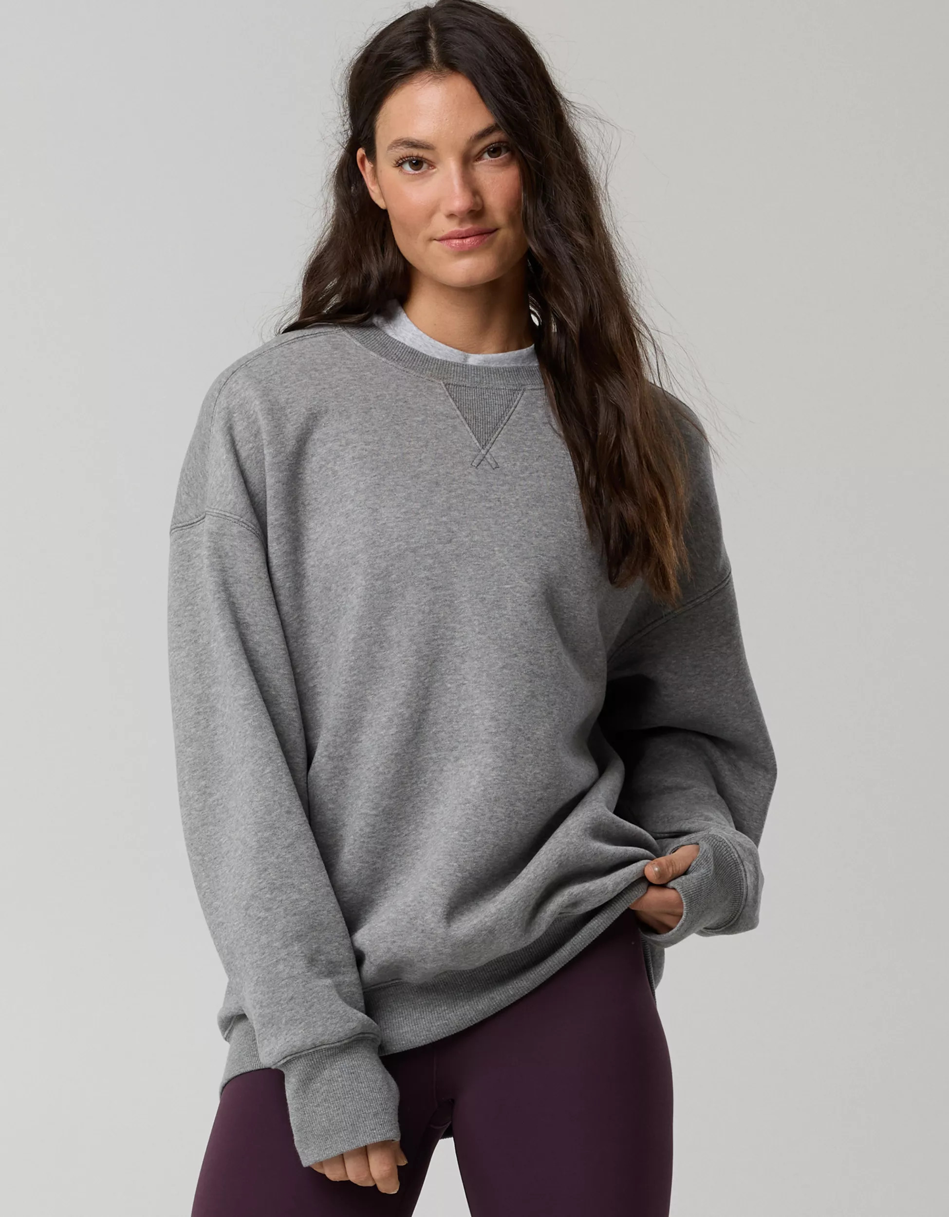 OFFLINE By Aerie Cloud Fleece Oversized Crewneck | Aerie