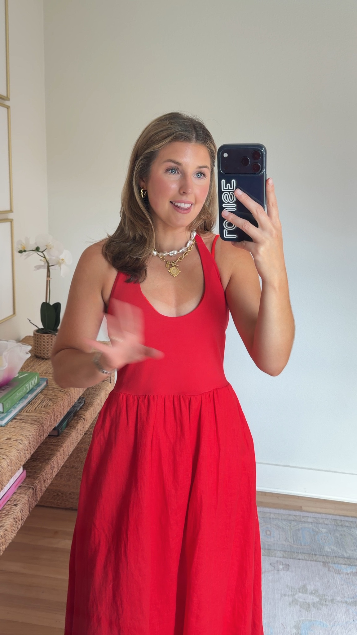 Red dress for summer! Wearing a S
