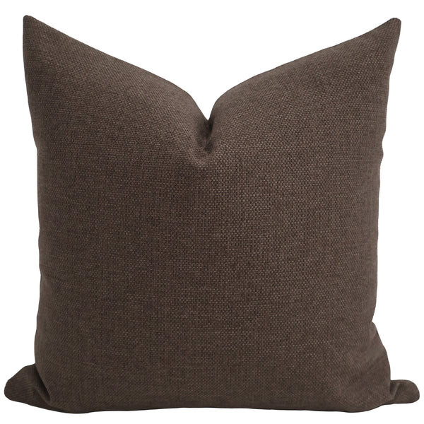 Dark Brown Outdoor Pillow Cover | Hackner Home (US)