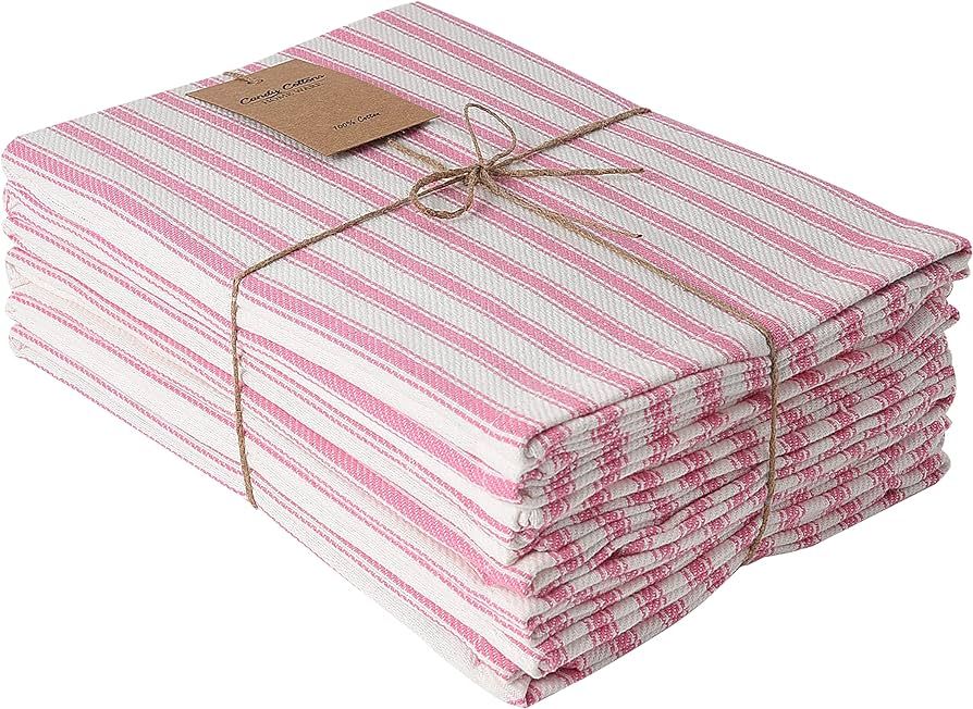 Candy Cottons Cloth Napkins Pk of 6 |Spring Easter Basket Decor Christmas Washable Cotton Dinner ... | Amazon (US)