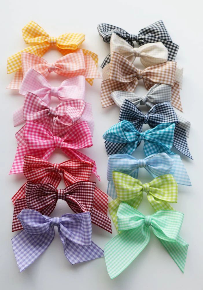 Gingham Sailor Bow Hair Clip | Grace and James Kids