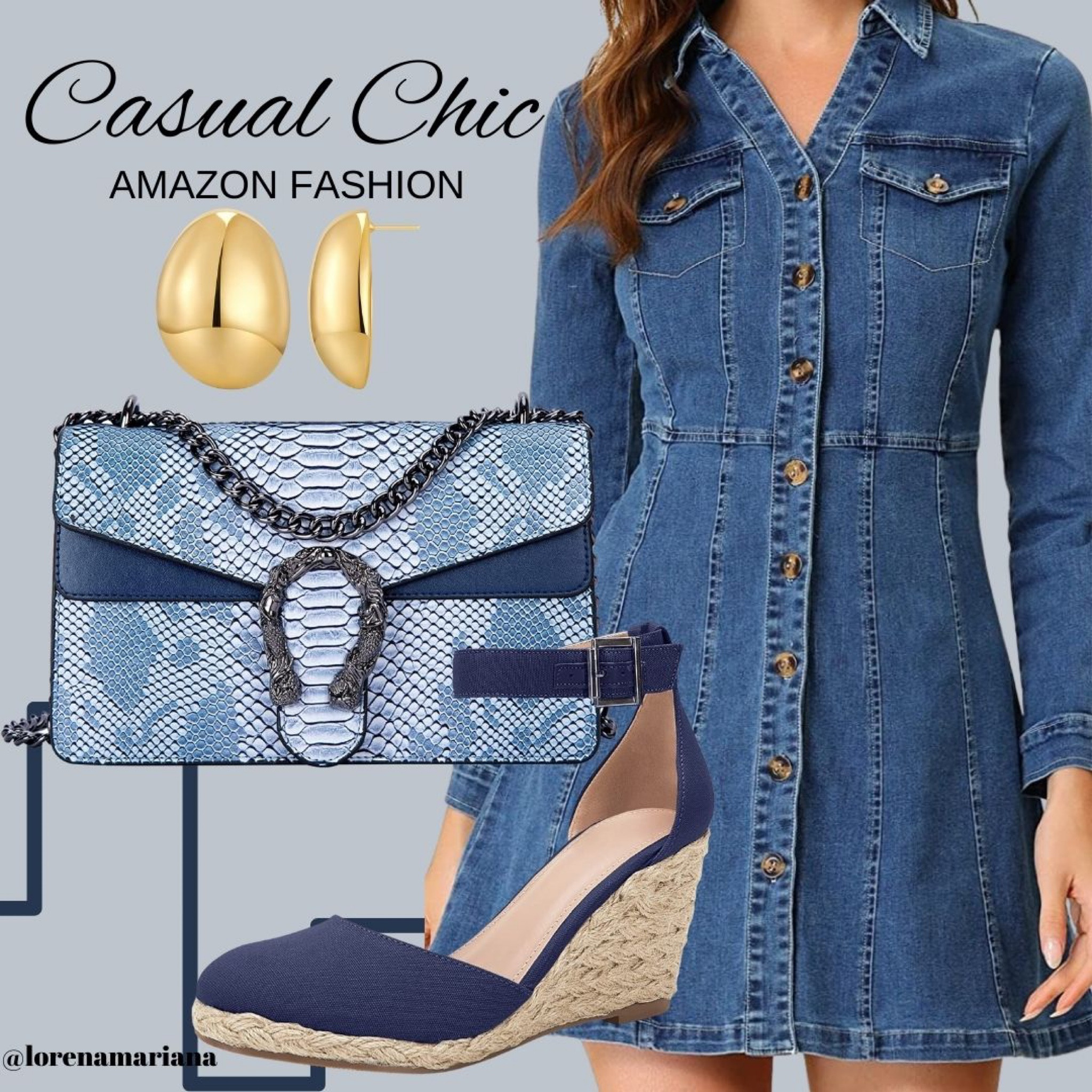 Chic Denim Style 💙 Affordable pieces 




#amazonfind #amazonprime #amazonfashion #amazonstyle #denimdress #wedgesandal #affordablefashion #elegantfashion

#LTKshoecrush #LTKstyletip #LTKitbag