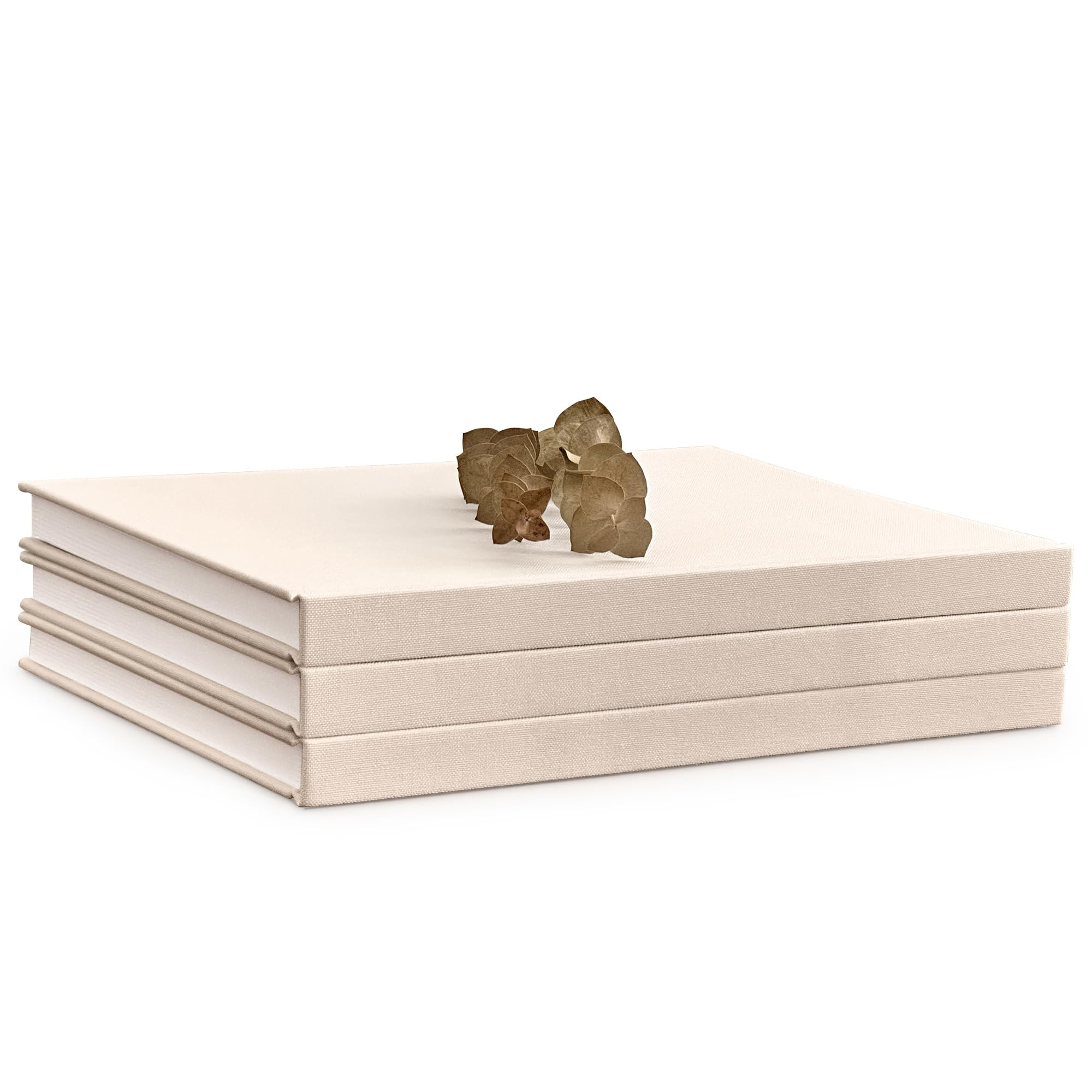 Decorative Book Set | Set of 3 Real Linen Covered Book Set | Extra Large Fashion Designer Books |... | Amazon (US)