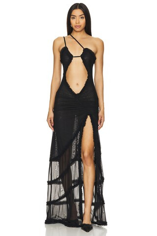 Jaded London Black Maxi Fatale Dress in Black from Revolve.com | Revolve Clothing (Global)