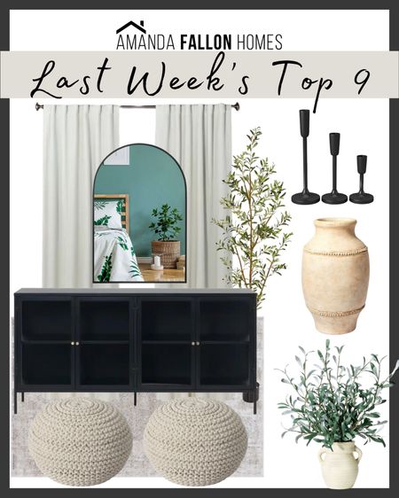 Last week’s best sellers! This beautiful black sideboard and faux olive tree are still on sale!

Ivory linen curtains. Black candle holders. Terracotta vase. Olive plant. Olive tree. Arch mirror. Black sideboard. Neutral area rug. Ivory pouf.

#target #targethome

#LTKhome