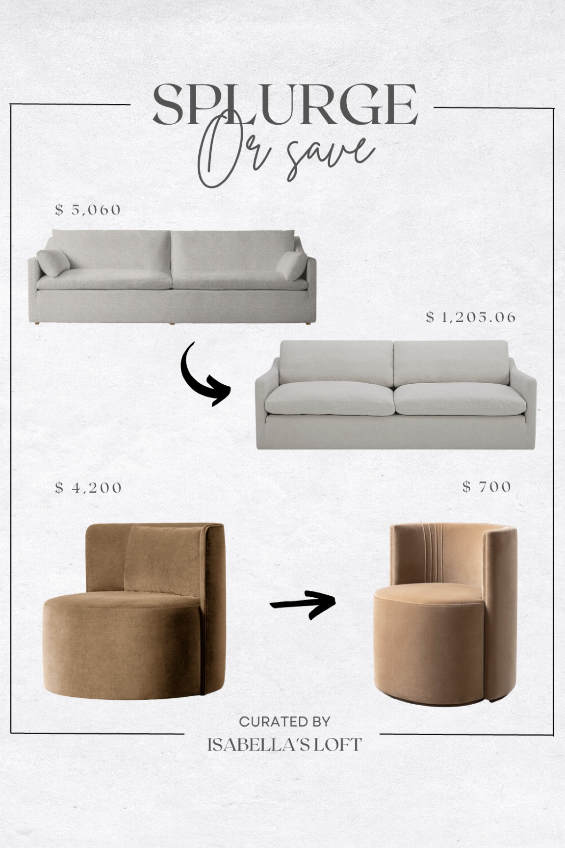 Splurge or Save

Media Console, Living Home Furniture, Bedroom Furniture, stand, cane bed, cane furniture, floor mirror, arched mirror, cabinet, home decor, modern decor, mid century modern, kitchen pendant lighting, unique lighting, Console Table, Restoration Hardware Inspired, ceiling lighting, black light, brass decor, black furniture, modern glam, entryway, living room, kitchen, bar stools, throw pillows, wall decor, accent chair, dining room, home decor, rug, coffee table

#LTKFind #LTKhome #LTKbump