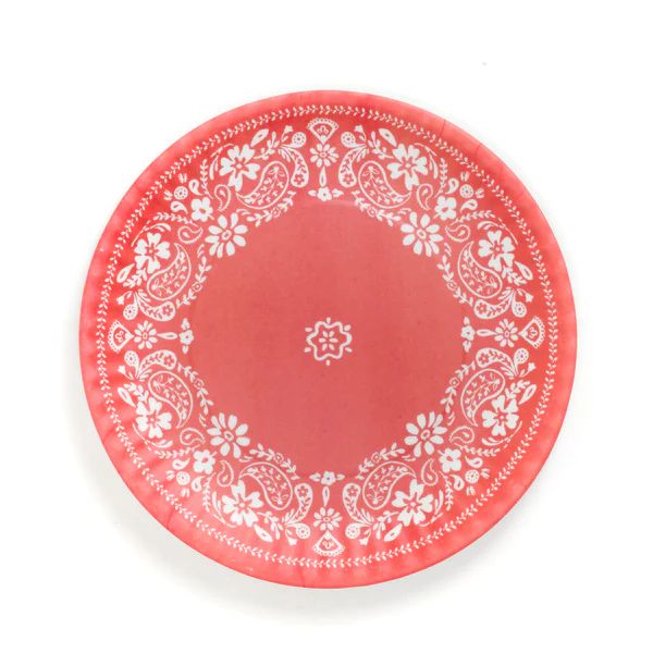 Americana Melamine Plate, Red Floral | The Avenue