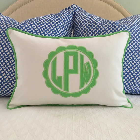 Applique Monogram Pillow Cover | Etsy | Etsy (US)