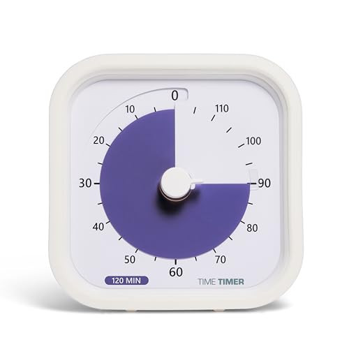 TIME TIMER 120 Minute MOD Education Edition ⁠— Visual Timer with Desktop Software for Kids Classroom Learning, Testing Timer, Study Tool and Office Meetings with Silent Operation (White - 120min) | Amazon (US)