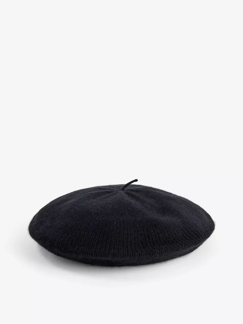 Ribbed brushed-texture cashmere beret | Selfridges