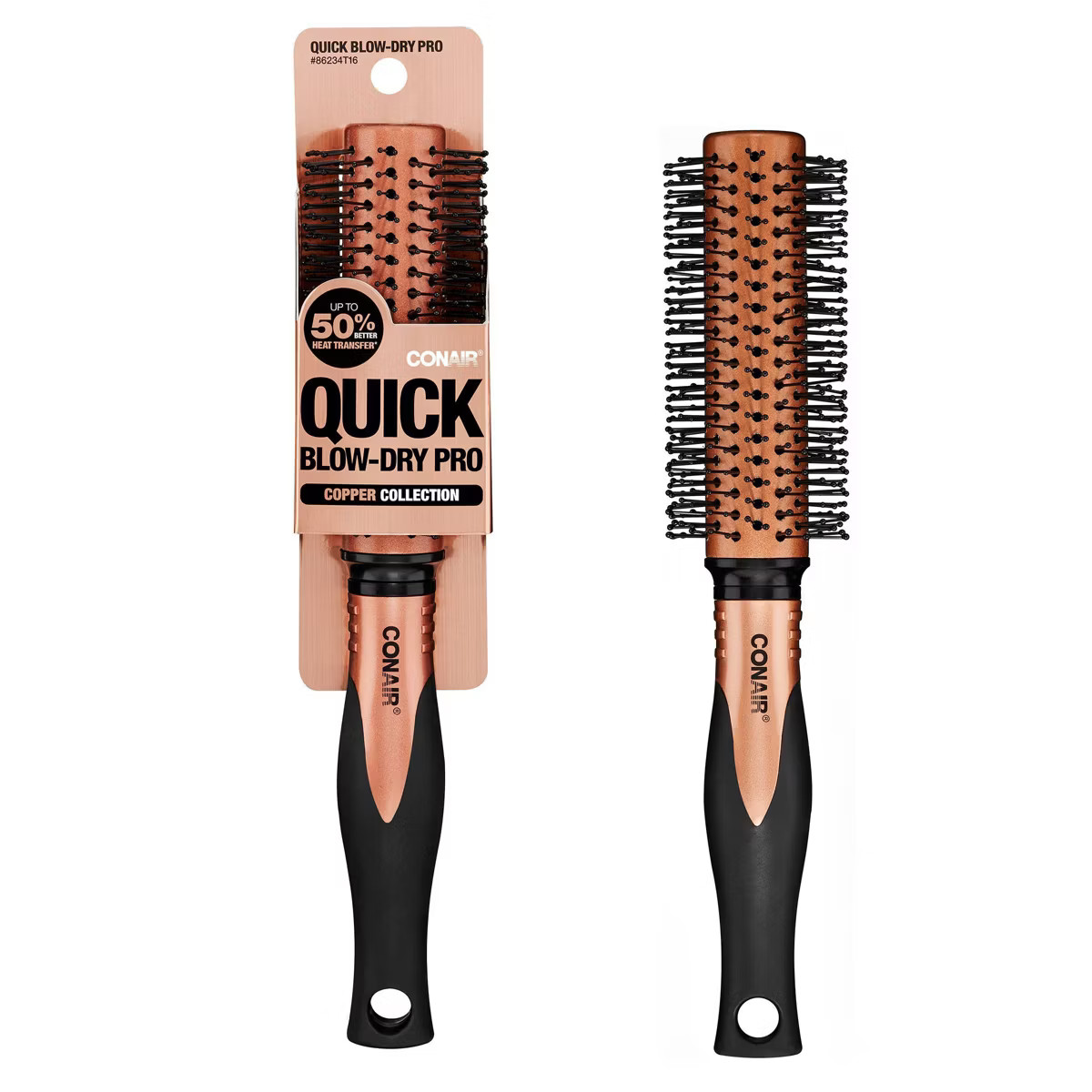 Conair Copper Pro Nylon Bristle Round Hair Brush - Small Barrel - All Hair | Target