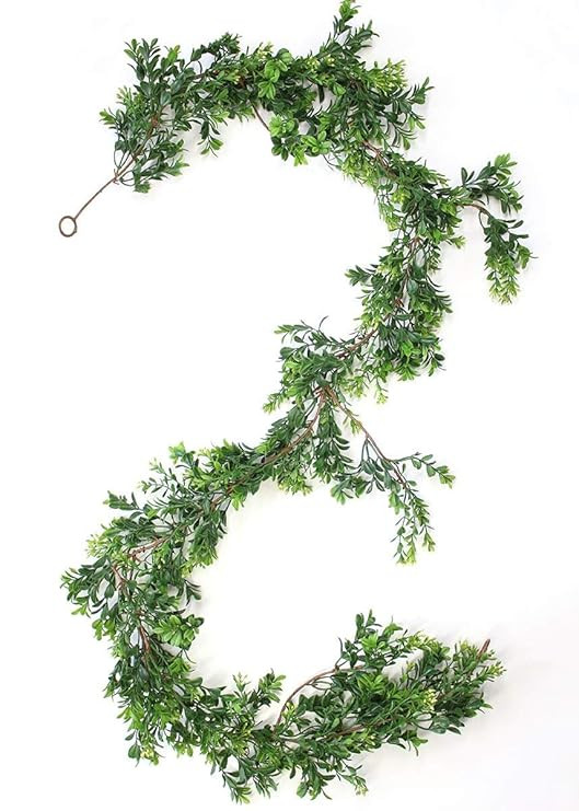 Sullivans Outdoor Artificial Plant Boxwood Garland - 6' Long | Amazon (US)