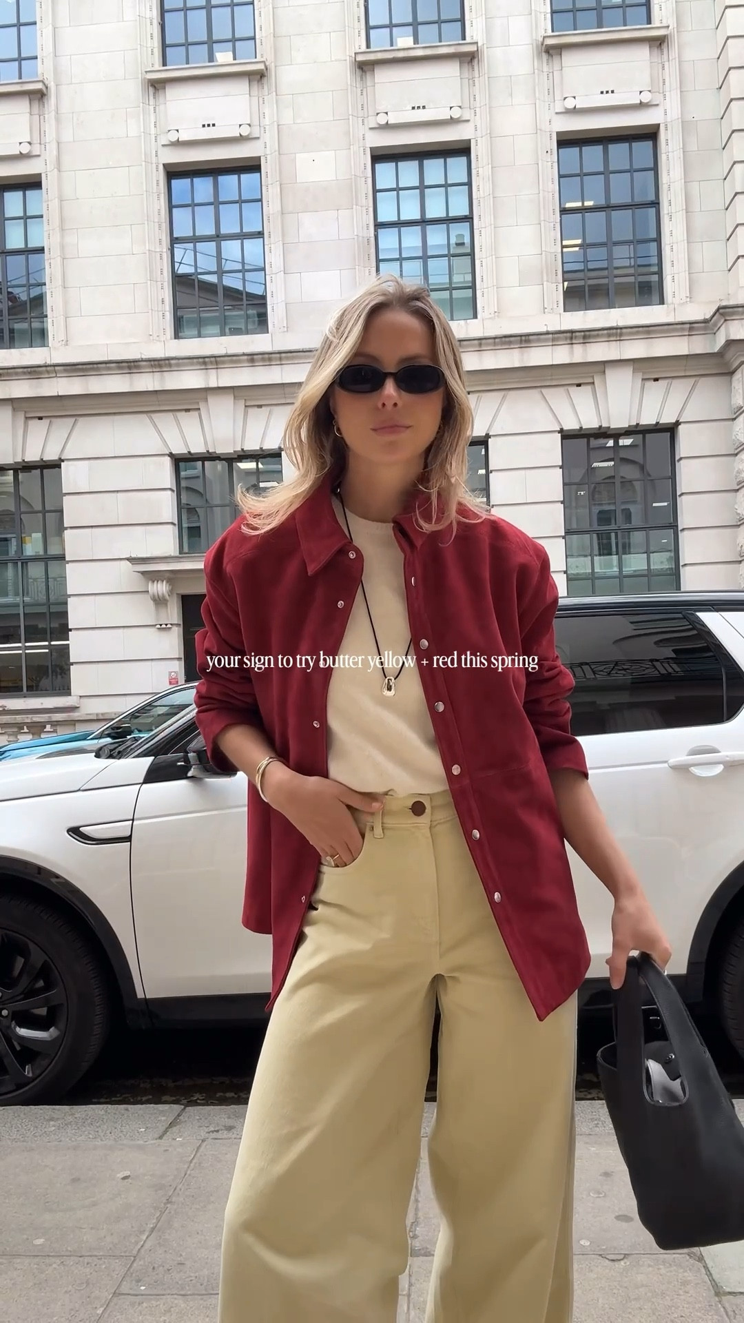 Colour block spring outfit 🧈🍅

Butter yellow, yellow jeans, wide leg jeans, seventy mochi, pop of red, red suede, suede overshirt, cord necklace, spring layering, spring outfit, short sleeved knit, mint velvet, topshop 

#LTKspring #LTKuk #LTKjeans