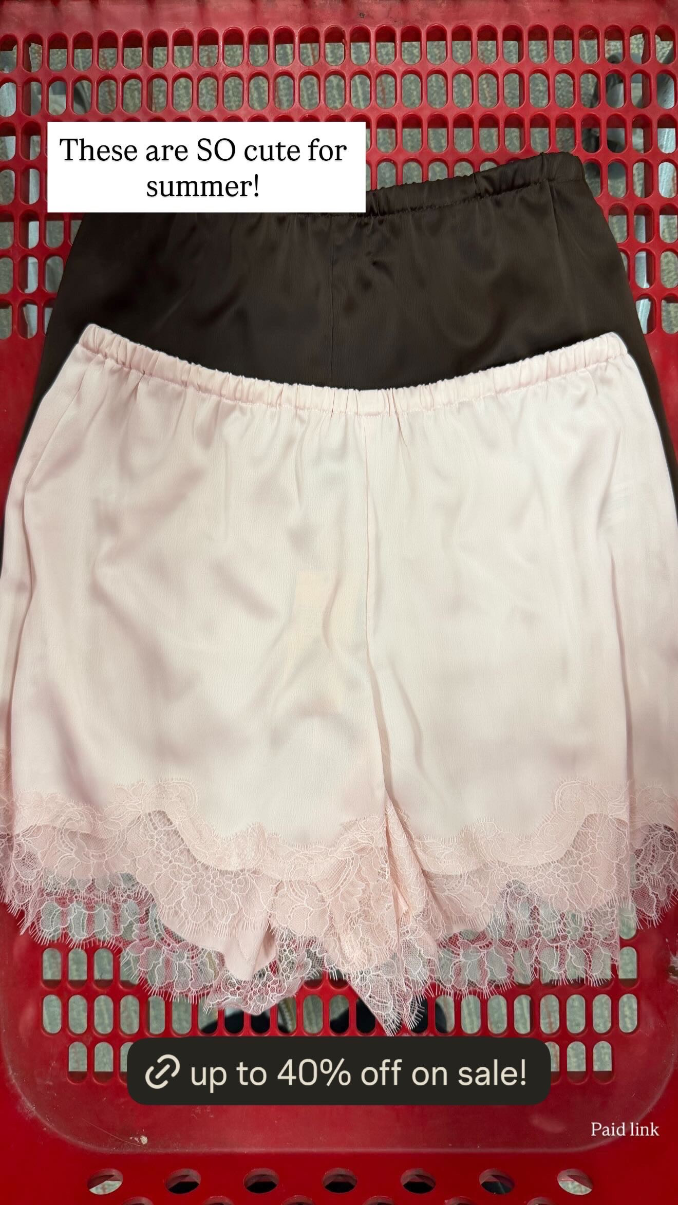 These satin lace shorts are sooo cute for summer. 40% right now at Target.
perfect for vacation outfits beach, casual days, or even dressing up a bit for date night outfits with a cute top
spring outfits 2026, easter dress women, easter outfits women, easter basket ideas, vacation outfits beach, spring dresses, date night outfits, plus size fashion, country concert outfits, work outfits, target finds, target deals, target circle, summer outfits, lounge sets 

 #LTKgrwm #LTKootd #LTKWorkwear