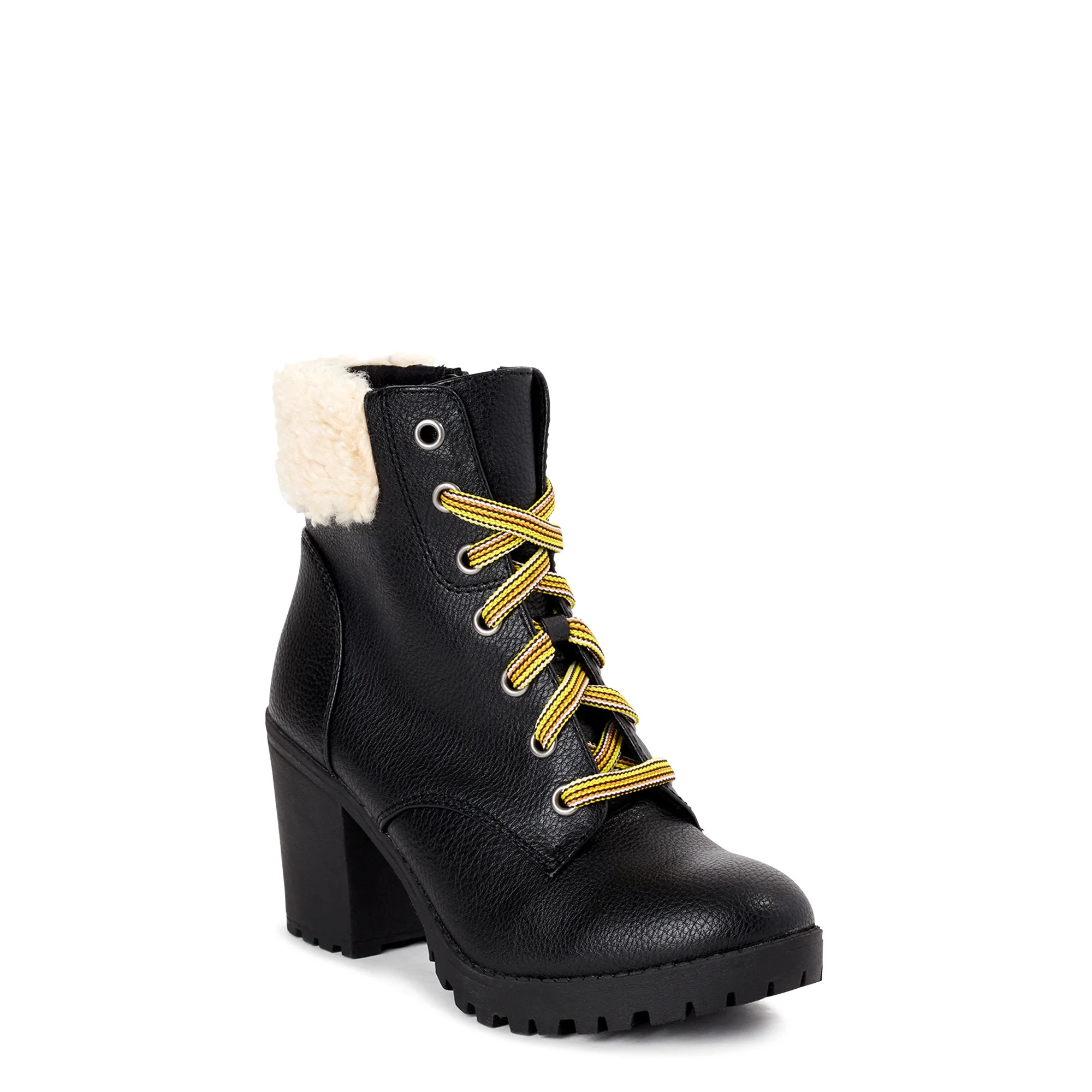 Time and Tru Women’s Sherpa Moto Boots | Walmart (US)