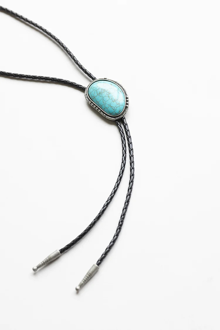 Western Turquoise Stone Bolo Tie | Flea Style