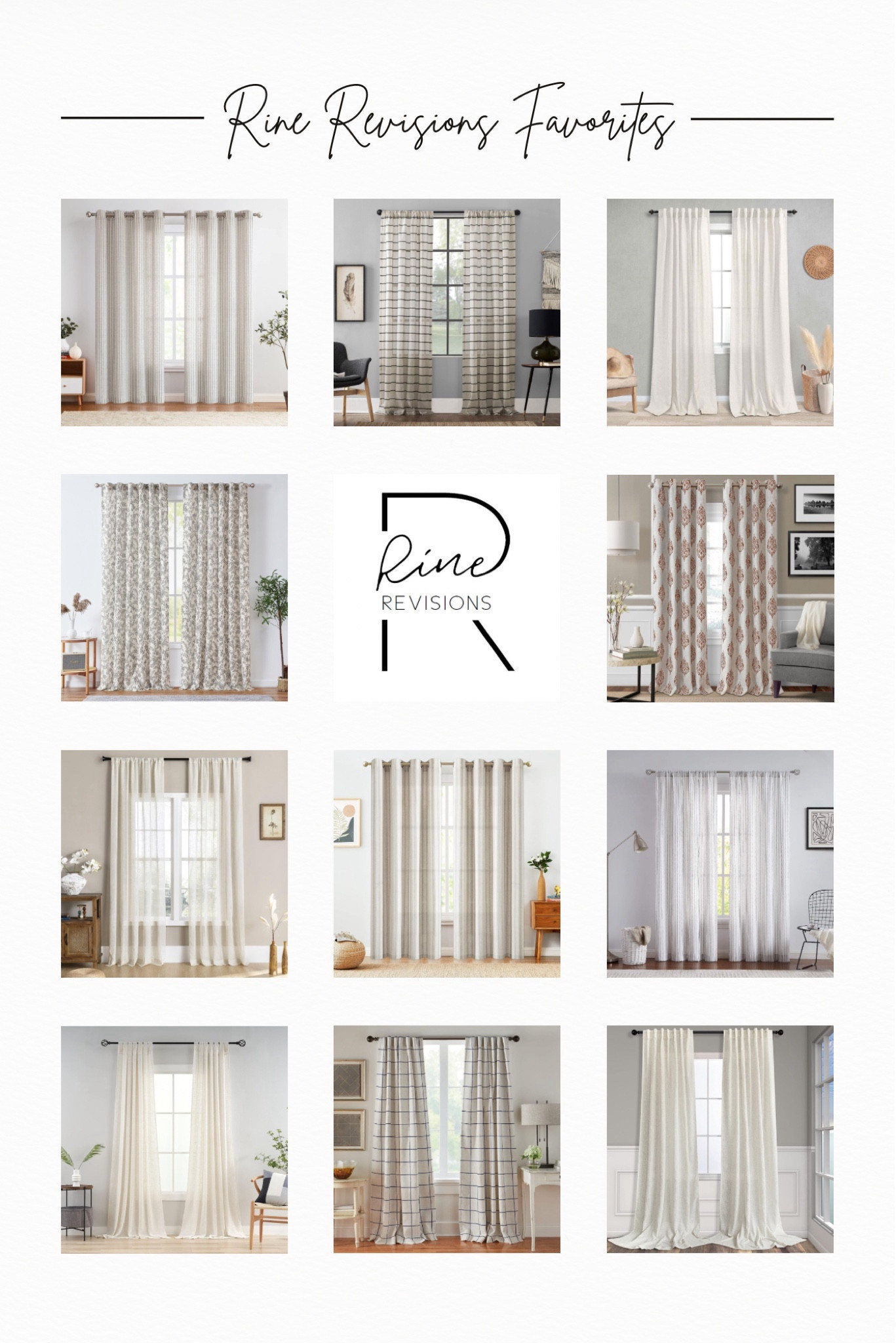 All of my favorite Amazon Curtains! 